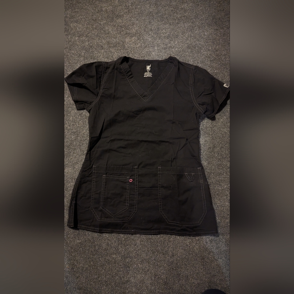 MC² scrub top XS black